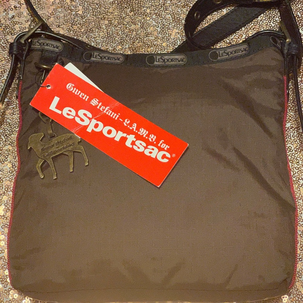 L.A.M.B. For lesportsac limited edition brown nylon crossbody bag WITH TAGS.